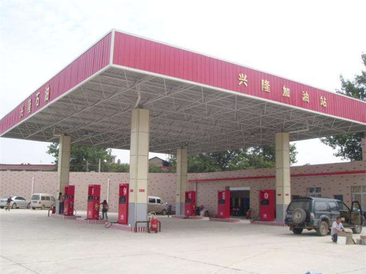荆州加油站钢结构网架案例9
